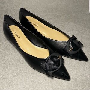 NWOT C.Paravano Women’s Ballet Pointed Toe Flats Black Size 39